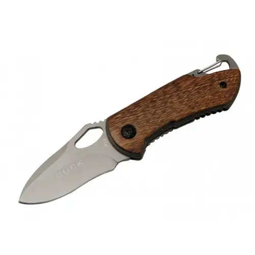 Buck X74 Çakı Ahşap 15 cm Manuel, Kemerlikli