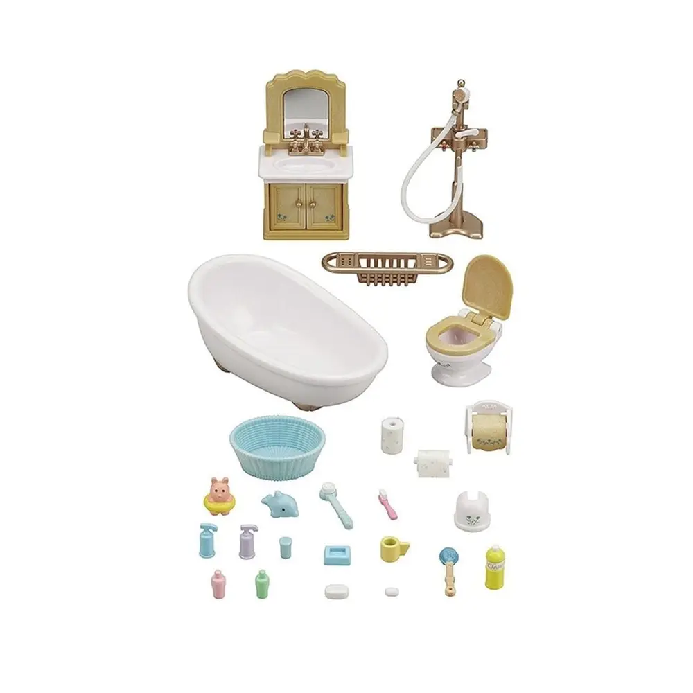5286 Sylvanian Families, Banyo Seti, 20 parça ,+3 yaş, figürler ayrı satılır. 3