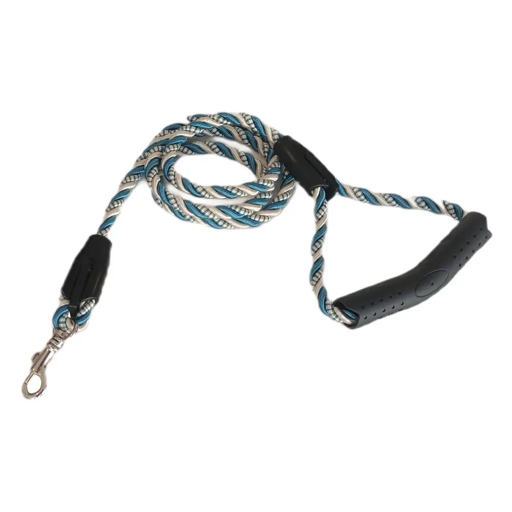 Üçlü Sarmallı Köpek Gezdirme Halatı 1 cm-120 cm Mi Beyaz