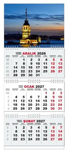 2027 Gemici Duvar Takvimi - Kız Kulesi