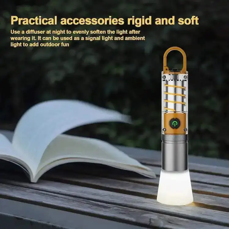 PeakStar Ps-8915 10W Zoomlu Led Powerbank Özellikli Şarjlı Kamp El Feneri 4