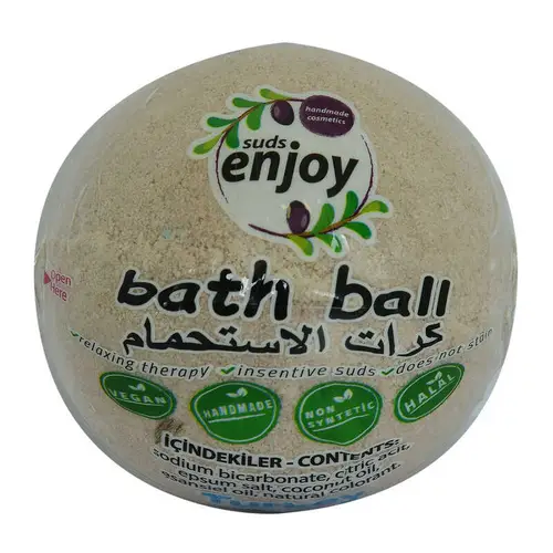 Lantalı El Yapımı Banyo Küvet Topu Sabunu Mor 90-120 Gr