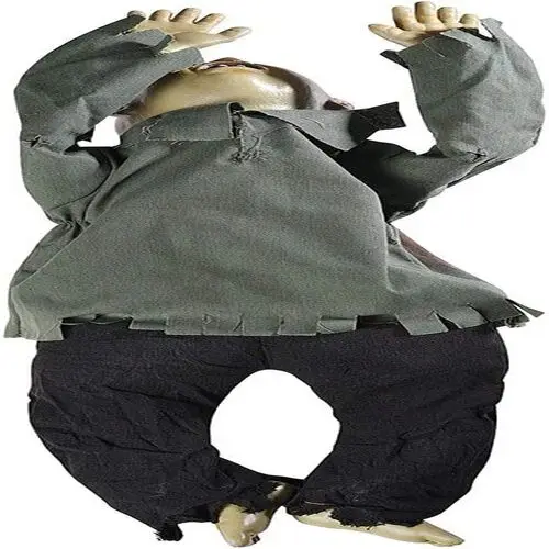 Sesli Işıklı ve Sensörlü Yerde Emekleyen Hareketli Bebek Hayalet Zombi Dekor 30x85 cm 3