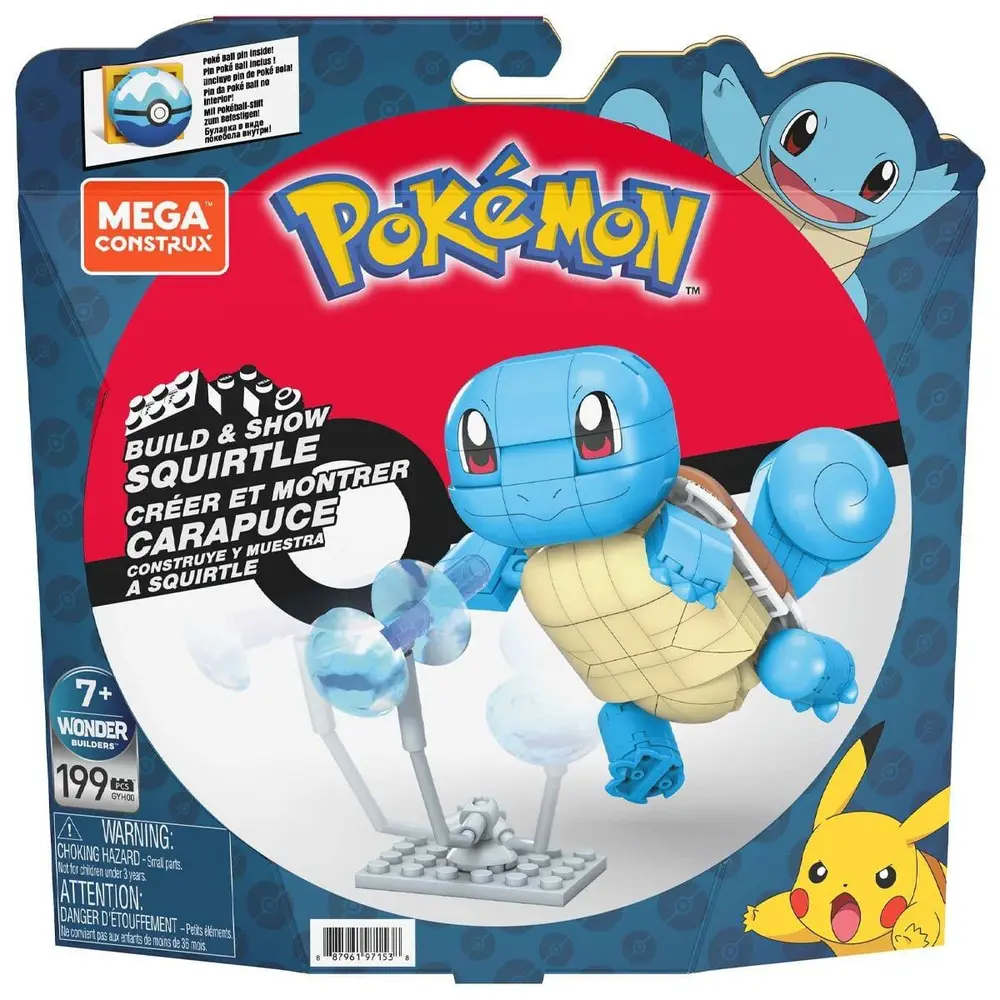 GYH00 MEGA™ Pokémon™ Squirtle - Yap ve Oyna Figürler 199 parça +7 yaş 2