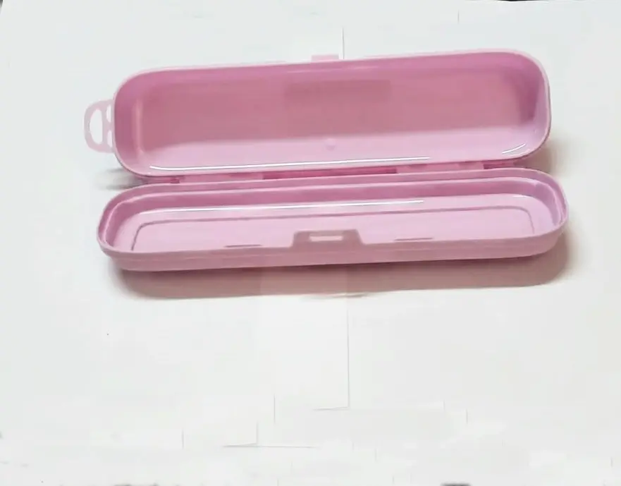 Pembe Multi Renkli Kapaklı Kalemlik Kutusu -Çanta İçi Saklama - Diş Fırçası - Makyaj Fırçası Kutu 3