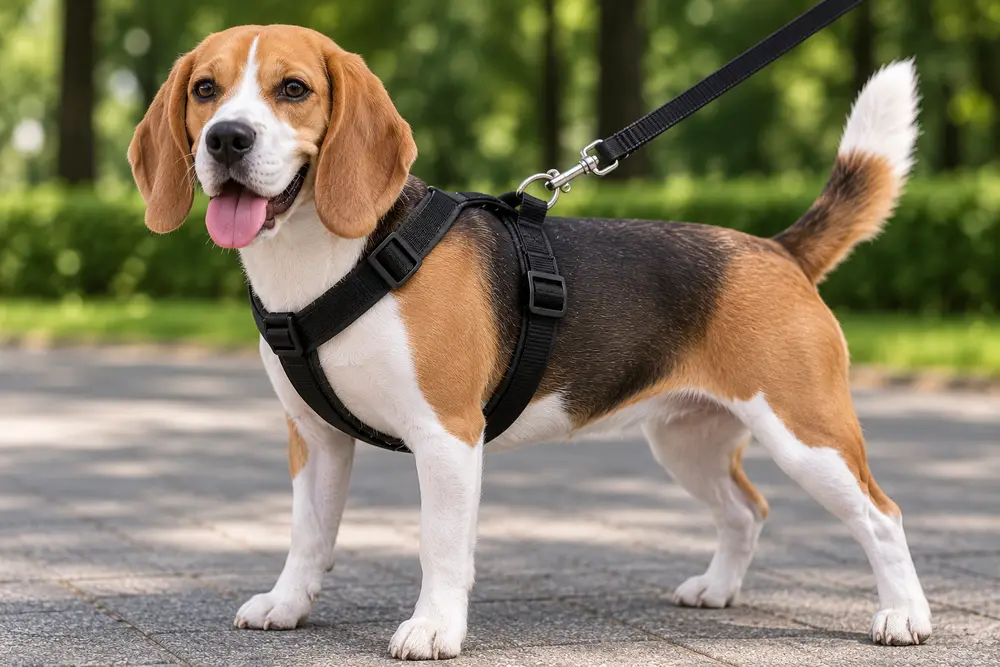 Gezdirme Kayışlı Dokuma Köpek Göğüs Tasma Seti 32*47-110 cm Siyah 3