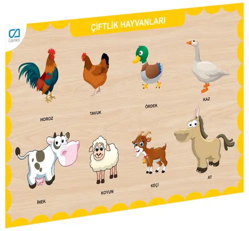 CAAHS-3211 CA GAMES AHŞAP ÇİFTLİK HAYVANLARI BUL-TAK