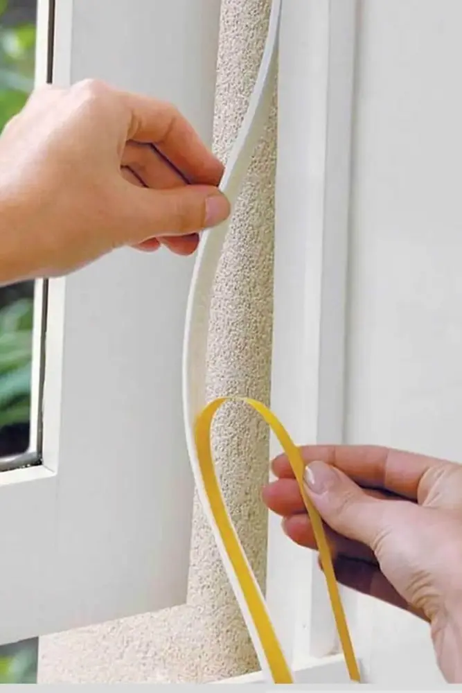 5 Adet 9 Metre Pencere Izolasyon Bandı Yapışkanlı Cam Yalıtım Süngeri Rüzgar Soğuk Kesici Pimapen Fitili 3