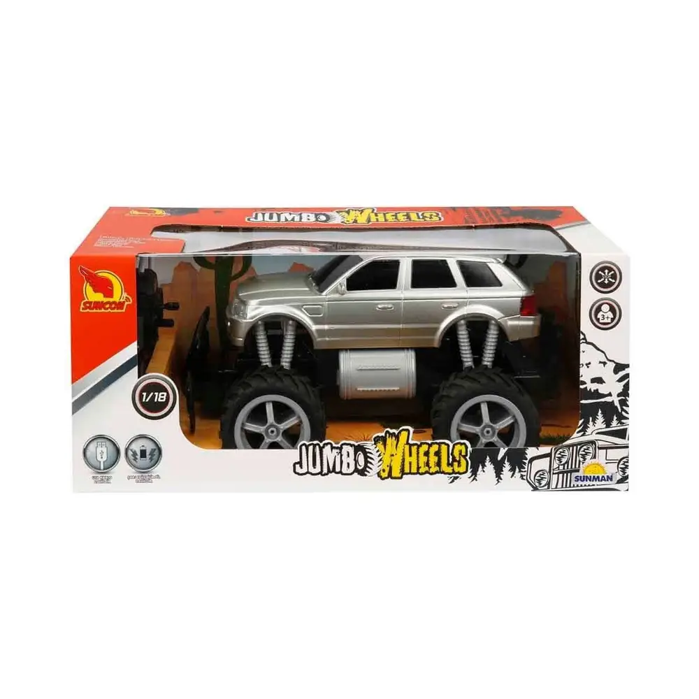 80012 1:18 Uzaktan Kumandalı Jumbo Wheels Usb Şarjlı Araba 6