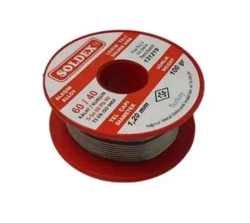 Soldex 60/40 Lehim Teli 100 gr 1.20 mm (Sn:60 / Pb:40)
