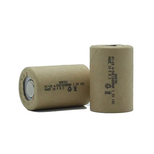 Sertec 1.2V Ni-Cd 4/5 SC 1500 Mah Kağıt Şarjlı Pil 10C (Başsız/Flat Head)