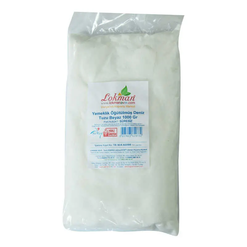 Yemeklik Öğütülmüş Deniz Tuzu Beyaz 1000 Gr 6