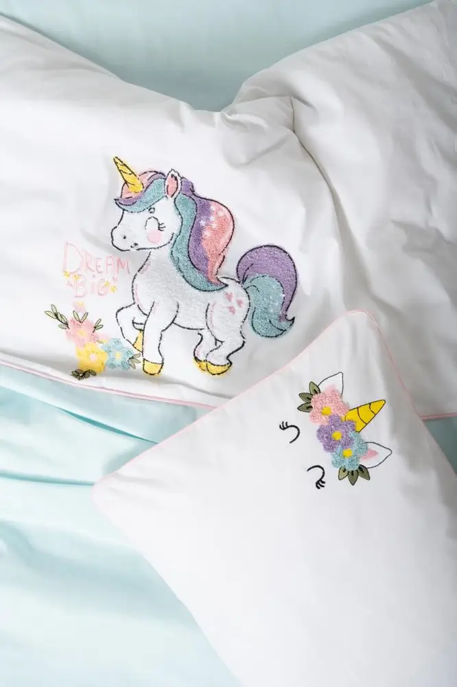 Punch Nakışlı Bebek Nevresim Takımı Doli Mint 2