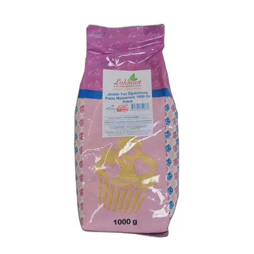 Jelatin Toz Öğütülmüş Pasta Malzemesi 1000 Gr Paket