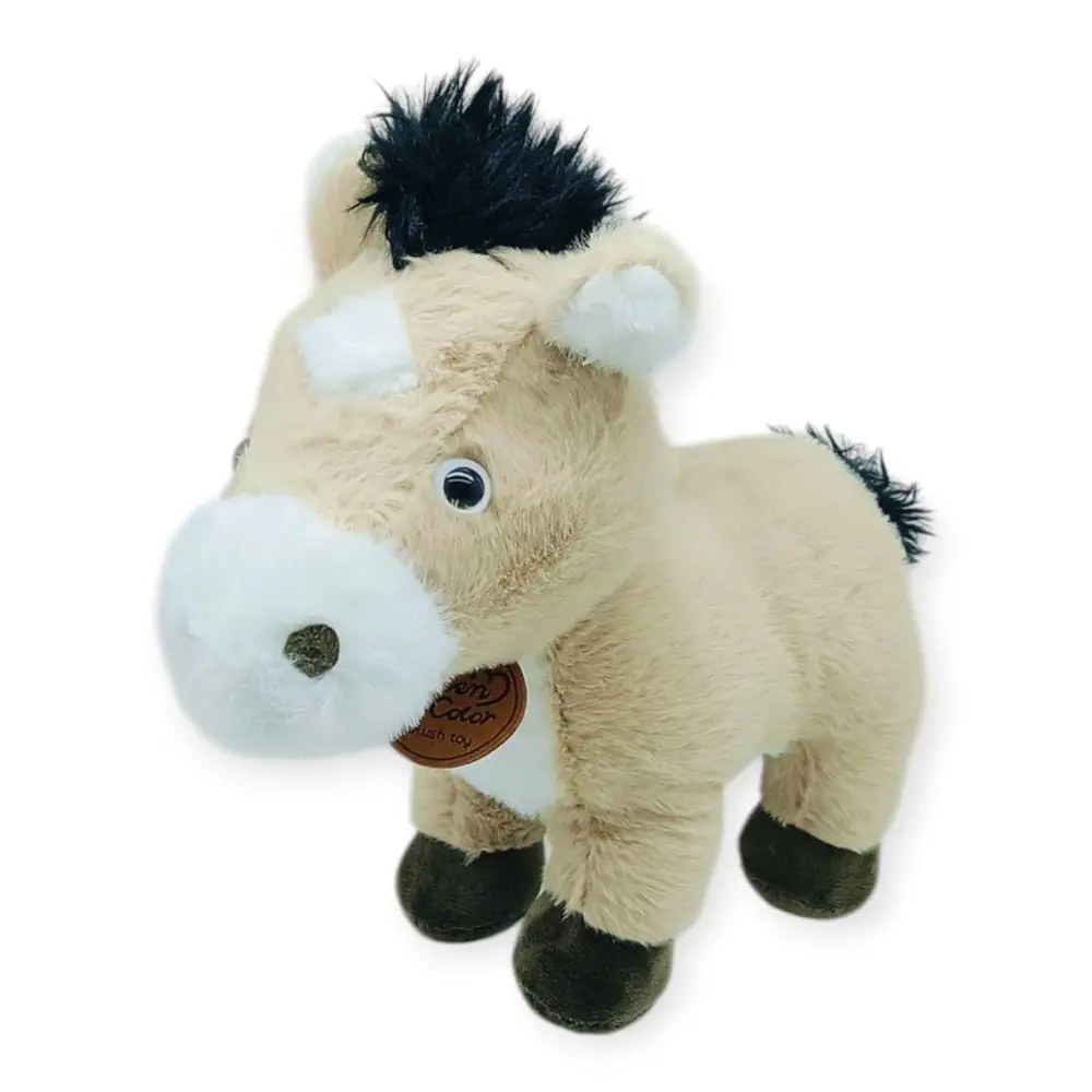 Peluş Hayvanlar Sesli 30 cm At - Bej - 1 ADET 2