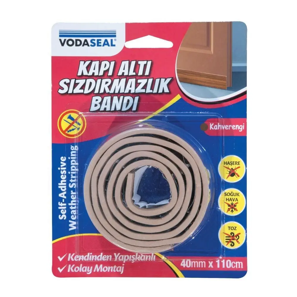 Kapı Altı Sızdırmazlık Bandı 40 mm 110 cm Kahverengi
