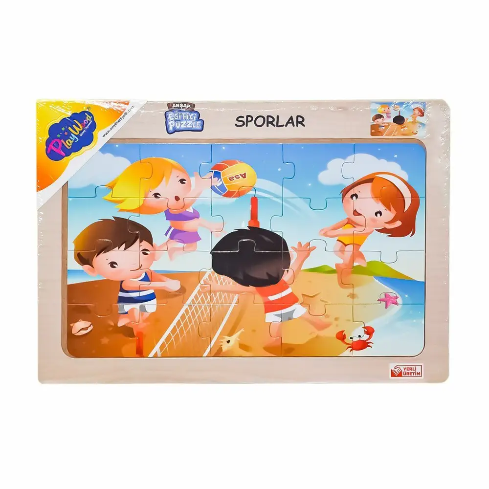 ONY-85-86-87-88 Ahşap Eğitici Puzzle Sporlar -Onyıl 3