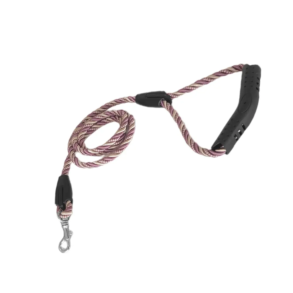 Üçlü Sarmallı Köpek Gezdirme Halatı 1 cm-120 cm Lila 4