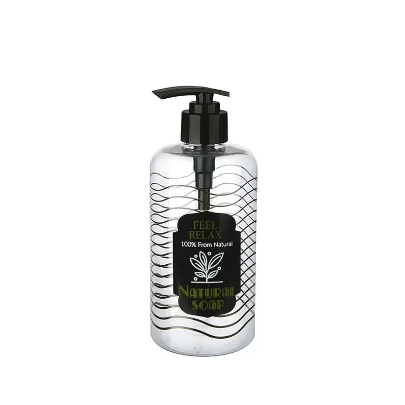Şeffaf Sıvı Sabunluk Yuvarlak Plastik 500 ML 4
