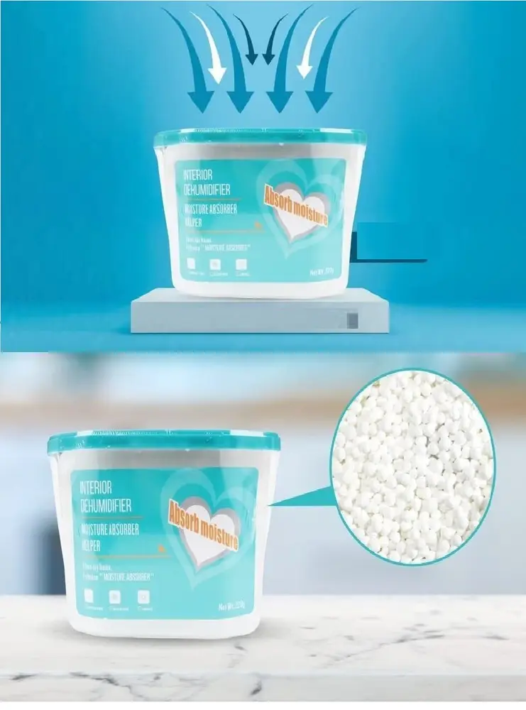 600 ML Nem Alıcı Rutubet Aparat - Limonlu Mutfak Sn Banyo Küf Koku Alıcı Granül 2