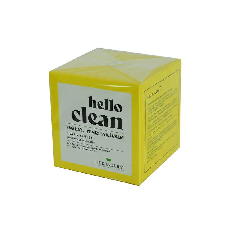 Hello Clean Yüz Dudak ve Göz için Yağ Bazlı Temizleyici Balm Saf C minli 100 ML 4