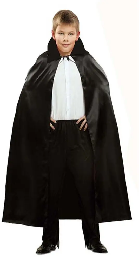 Siyah Renk Yakalı Halloween Pelerini 90 cm 3