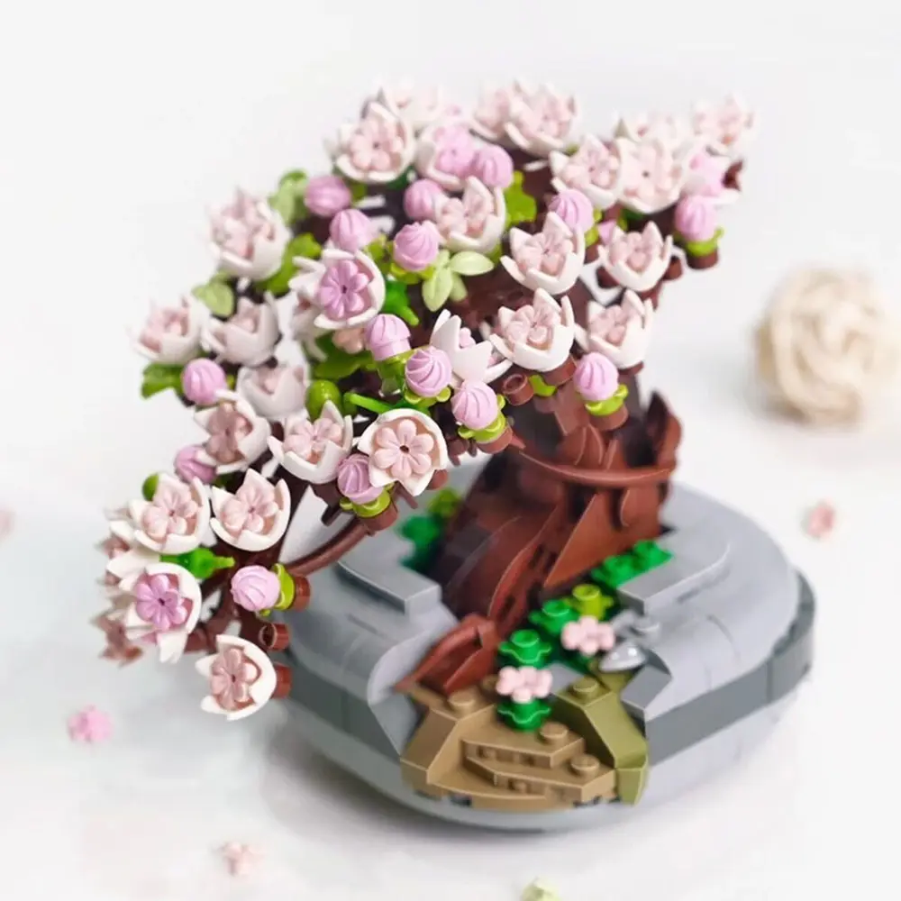 LZ1661 LOZ Eternal Flowers Serisi - Pembe Kiraz Ağacı 426 Parça Yapım Seti