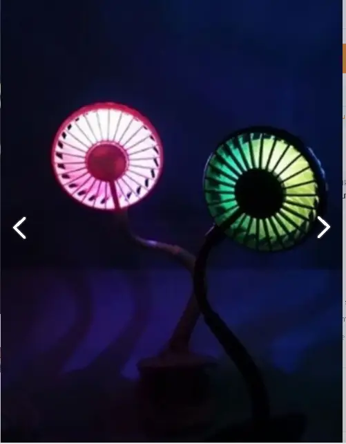Portatif Işıklı Mini Klipsli Fan 2
