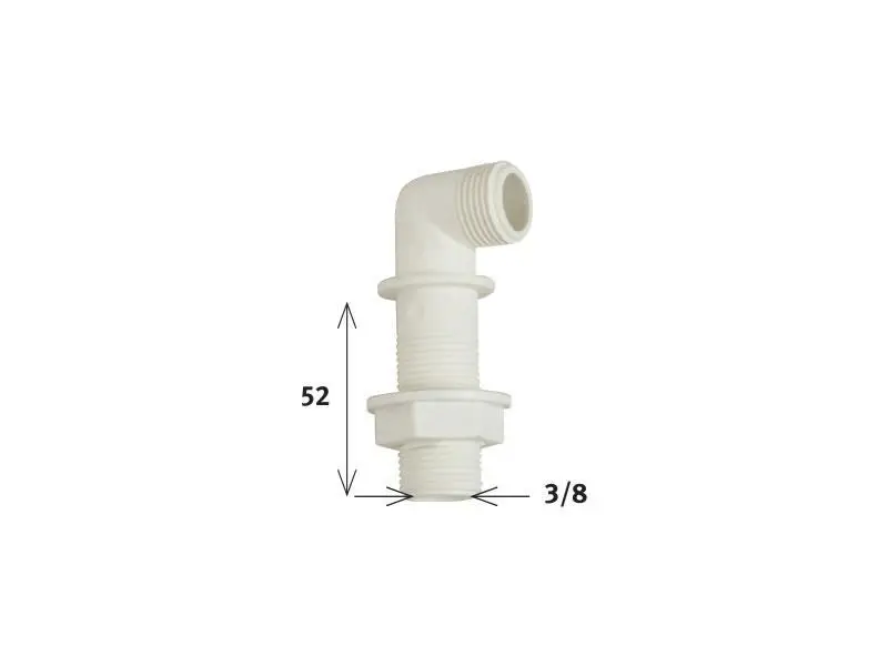 Klozet Temiz Su Giriş Dirseği 5,2 cm 3/8 2