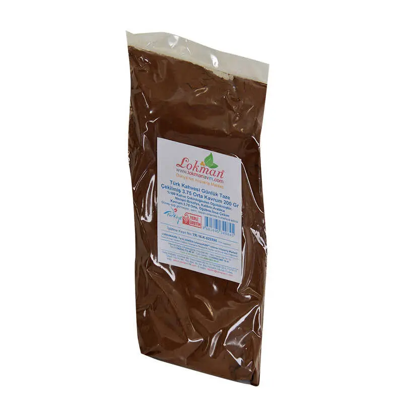 Türk Kahvesi Günlük Taze Çekilmiş 3.75 Orta Krum 200 Gr Paket 3