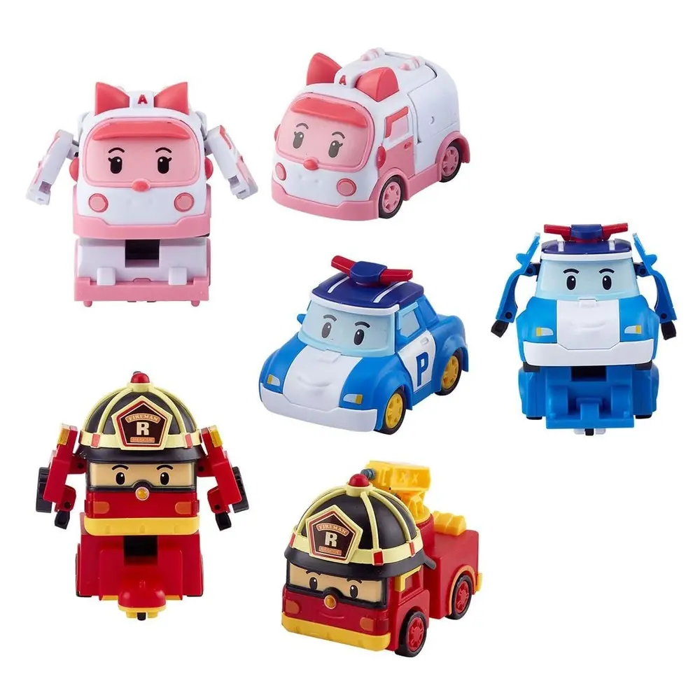 POLI ZR-915 Robar Poli Quick Transforming Mini Rescue Deluxe Set 4
