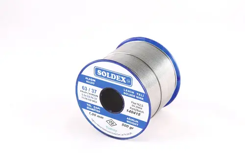 Soldex 63-37 Lehim Teli 500 Gr 1 mm - Sn:63 - Pb:37