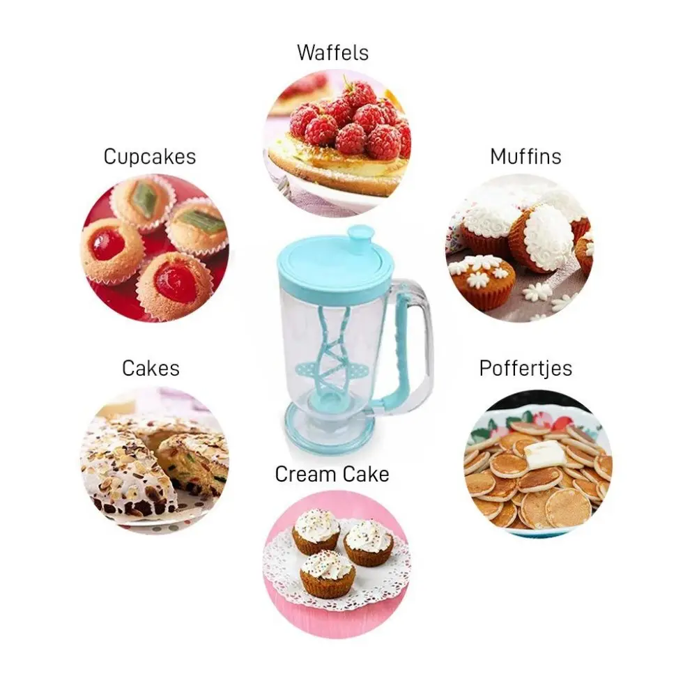 Pancake Machine Mikser Krep Makinesi Hamur Dağıtıcı Mekanizmalı 4