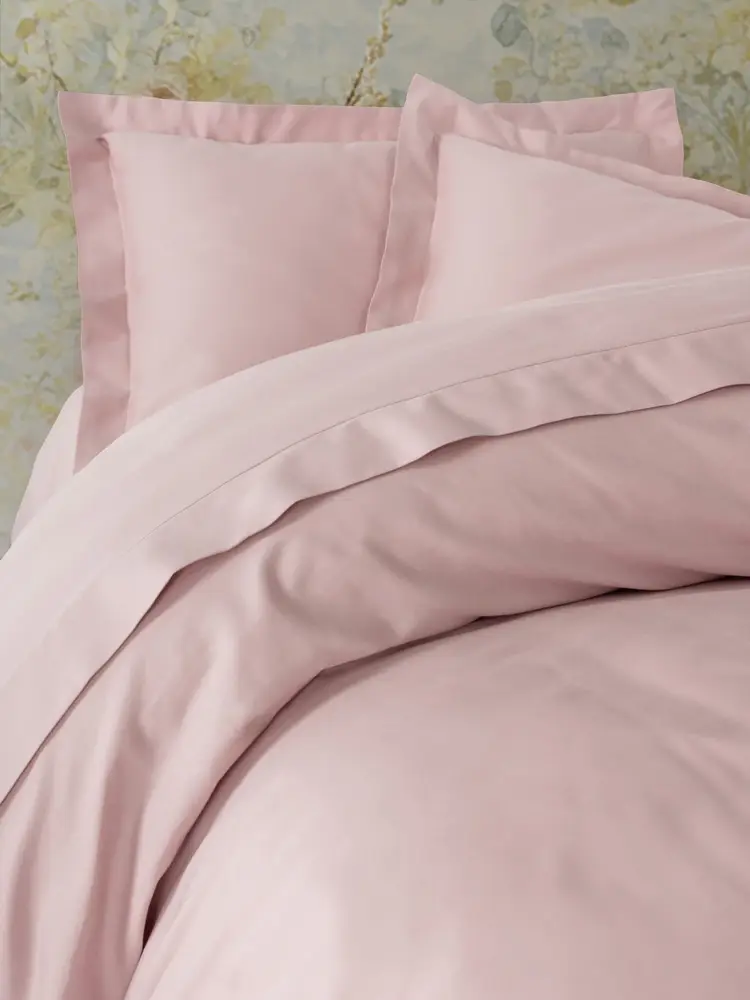 Elegant Pudra Çift Kişilik Saten Nevresim Takımı 2
