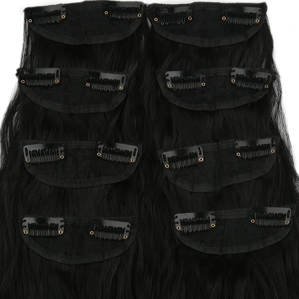 Fiber Sen Kabarık Daalı 8 Parça Çıt Çıt / Siyah 3