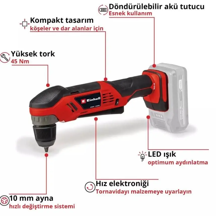 TE AD 18 Li Solo Dik Açılı Vidalama 2