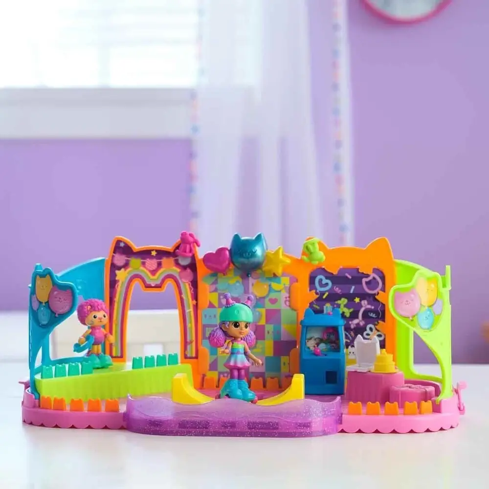 69755 SUN-SPM-FİGÜR OYUN SET GABBY S DOLLHOUSE ÇATI KATI PATEN PARTİSİ 7