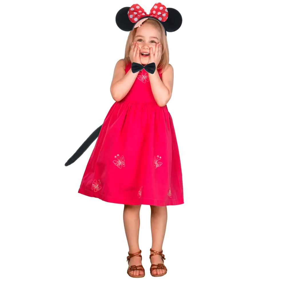 Minnie Mouse Kostüm Seti Taç Kuyruk Papyon Gösteri Seti 3