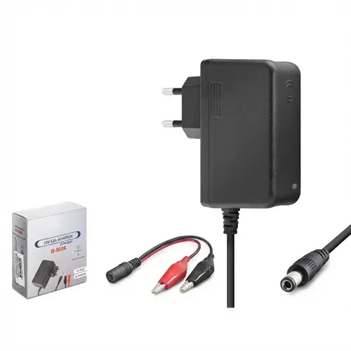 Akü Şarj Cihazı 12V 1.2A 14.4W Krokodil Uç Akü Şarj Adaptörü