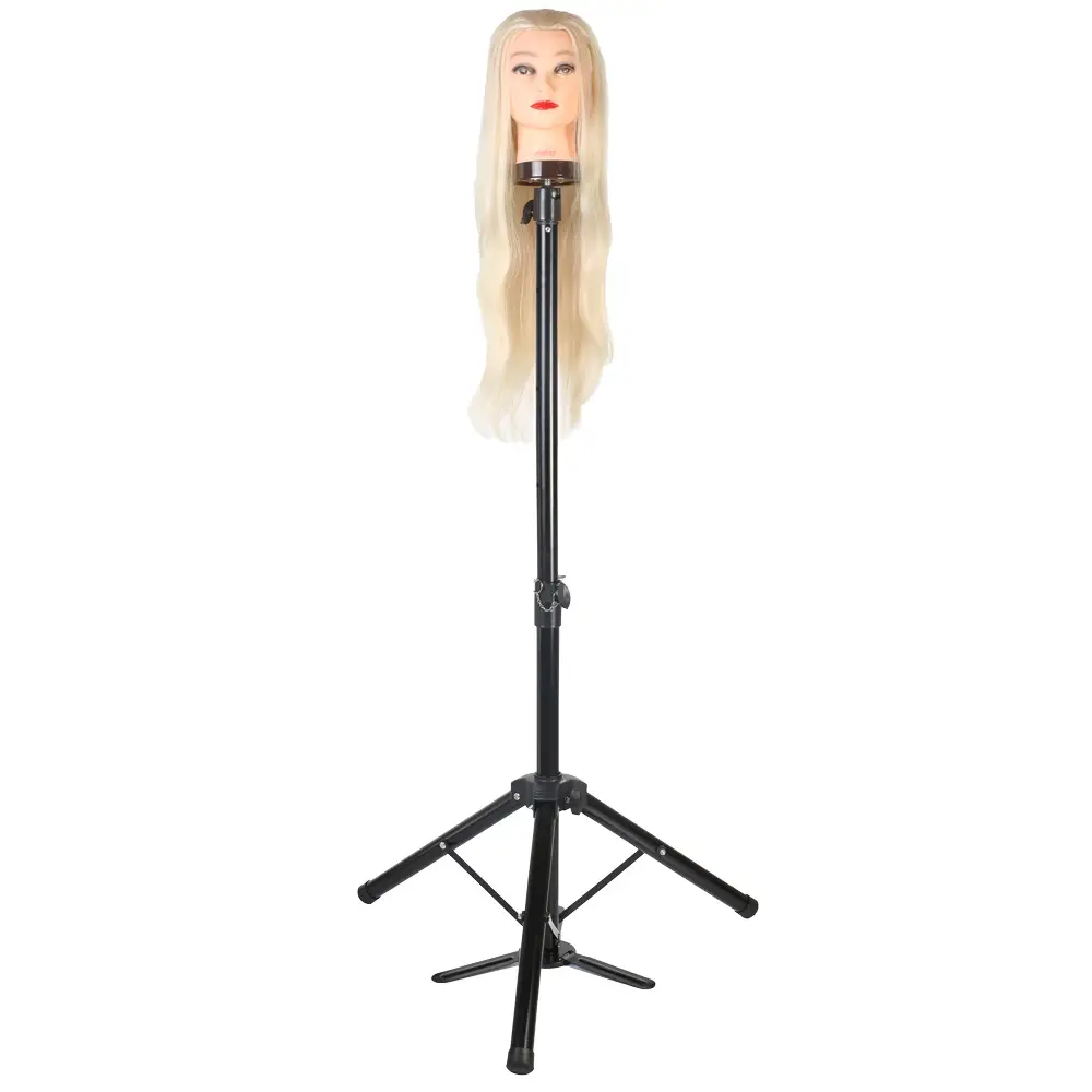 Kuaför Eğitim Mankeni İçin Ayaklı Metal Tripod / Siyah + Taşıma Çantası 2