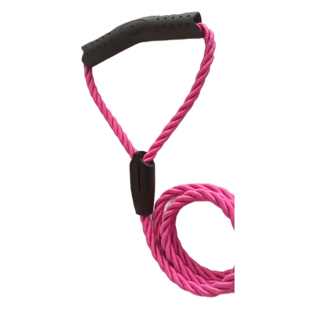 Üçlü Sarmallı Köpek Gezdirme Halatı 1 cm-120 cm Pembe 4