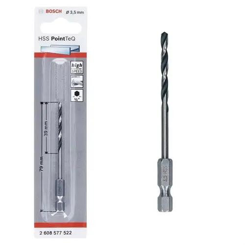 Pointteq Altıgen Şaftlı Hss Matkap Ucu 3,5 mm