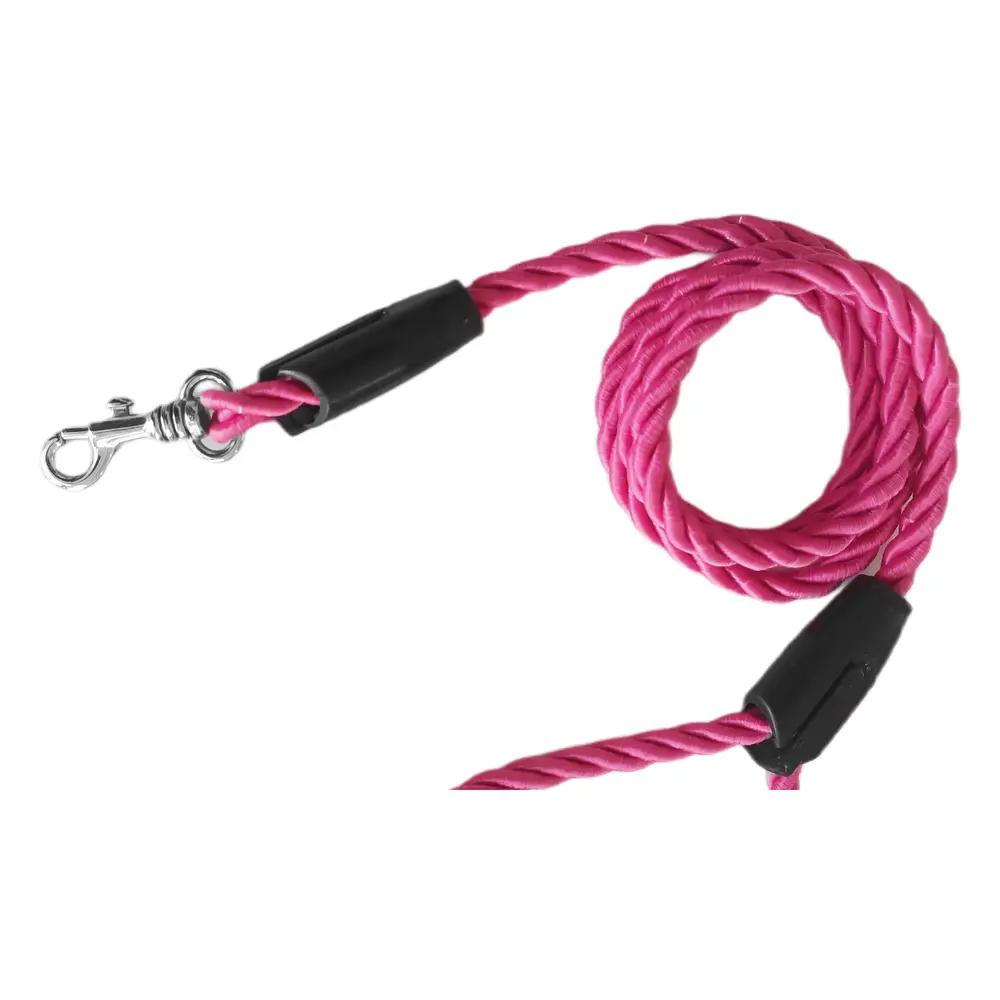 Üçlü Sarmallı Köpek Gezdirme Halatı 1 cm-120 cm Pembe 6