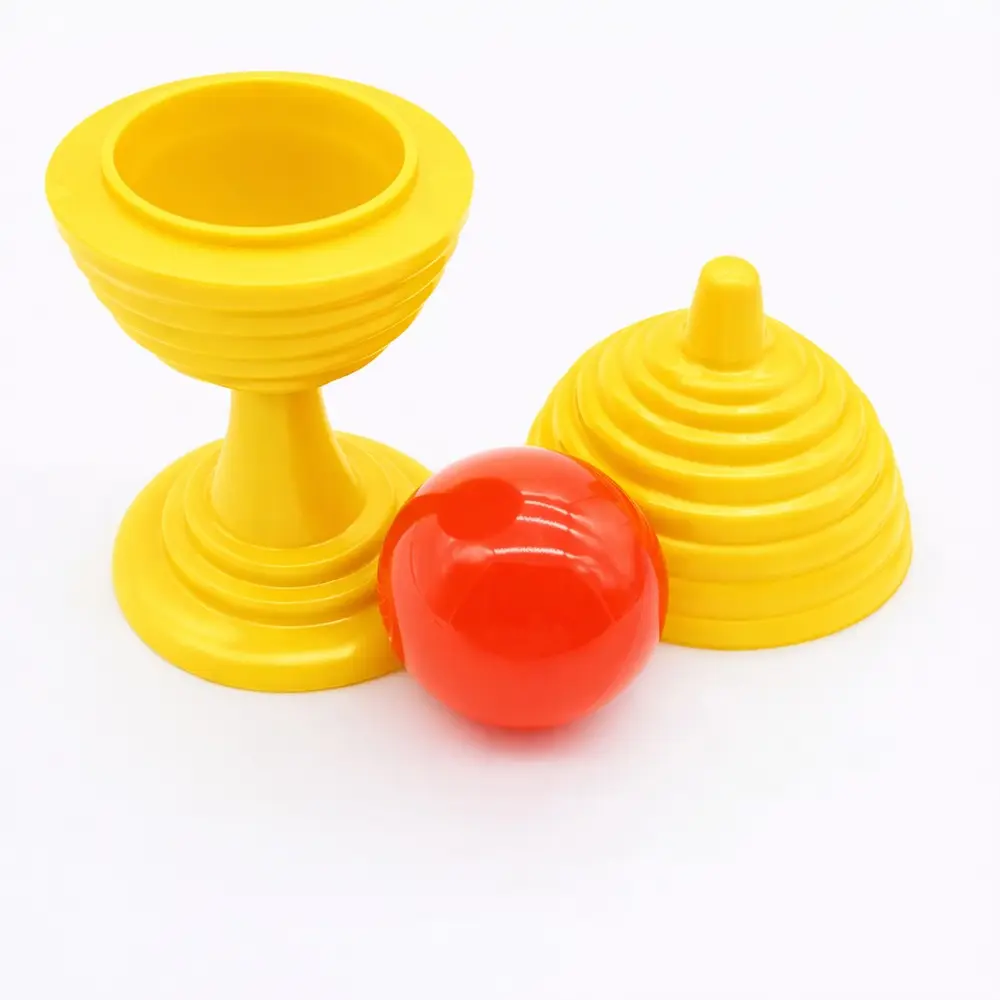 Sarı Renk Sihirli Kupa Top Kaybetme Oyunu 7 cm 3