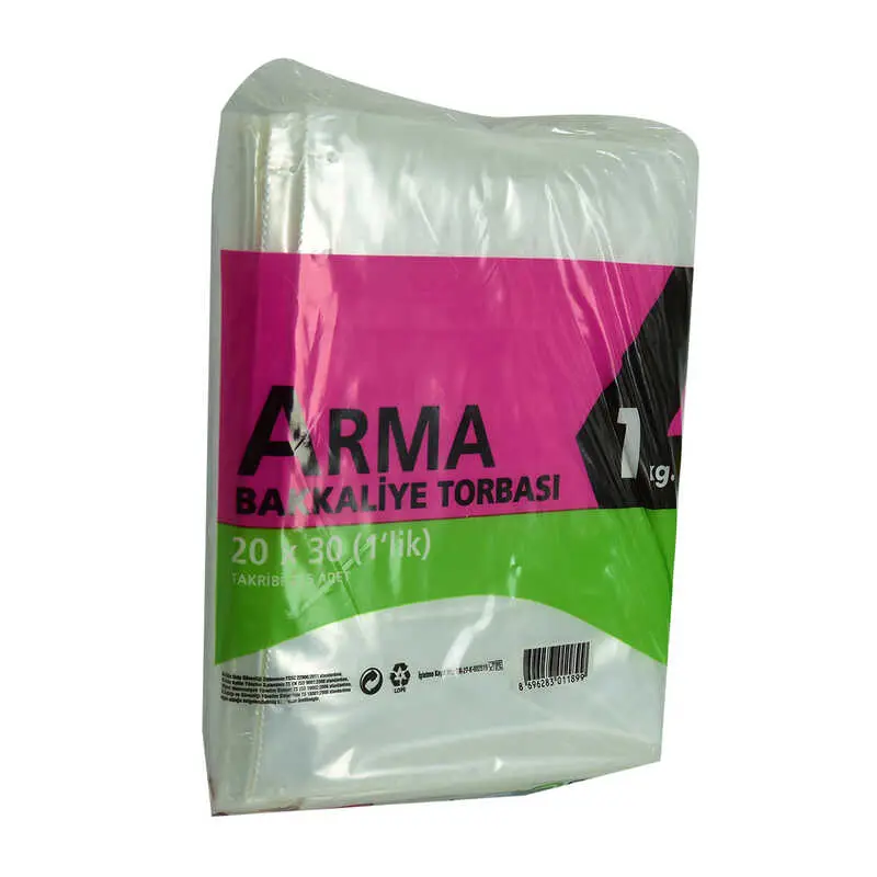 Naylon Torba Arma Şeffaf Bakkaliye Kuruyemiş Şeker Torbası 20x30 (1 lik ) Takribi 265 Adet 1000 Gr 3