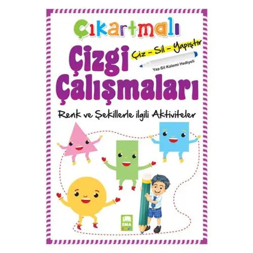 Çıkartmalı Çizgi Çalışmaları Renk ve Şekillerle İili Aktiviteler