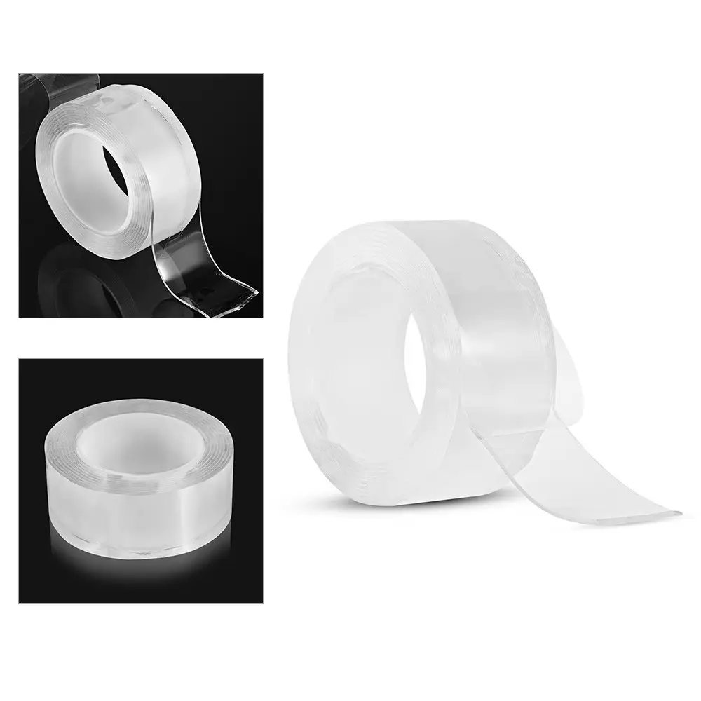 2 metre x 3 cm Şeffaf Güçlü Nano Çift Taraflı Jel Yapıştırıcı Bant
