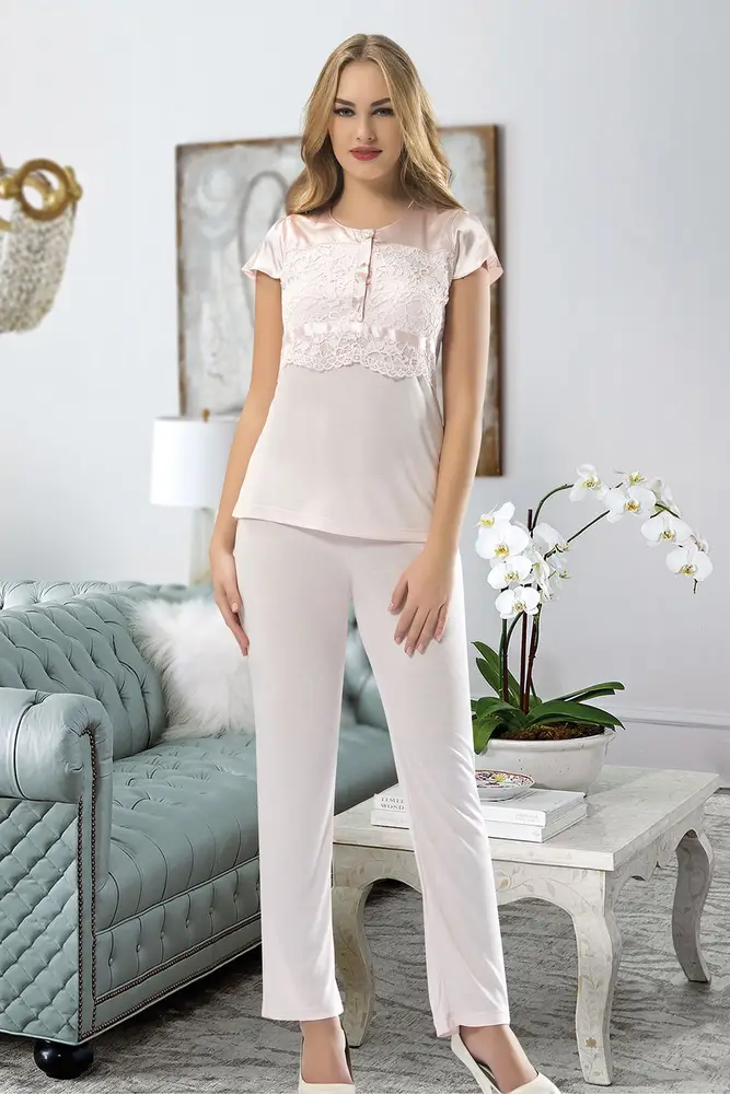 Pudra Penye Pijama Takımı 2