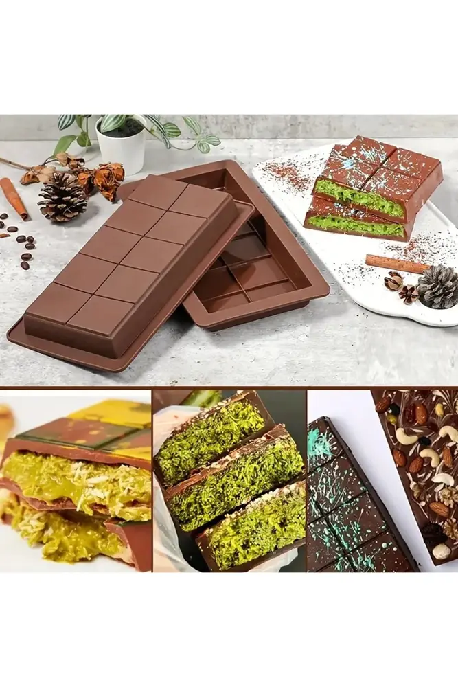 Meşhur Dubai sı Kalıbı - Büyük Tablet Mum Kek Kalıbı Pasta Kalıbı 2