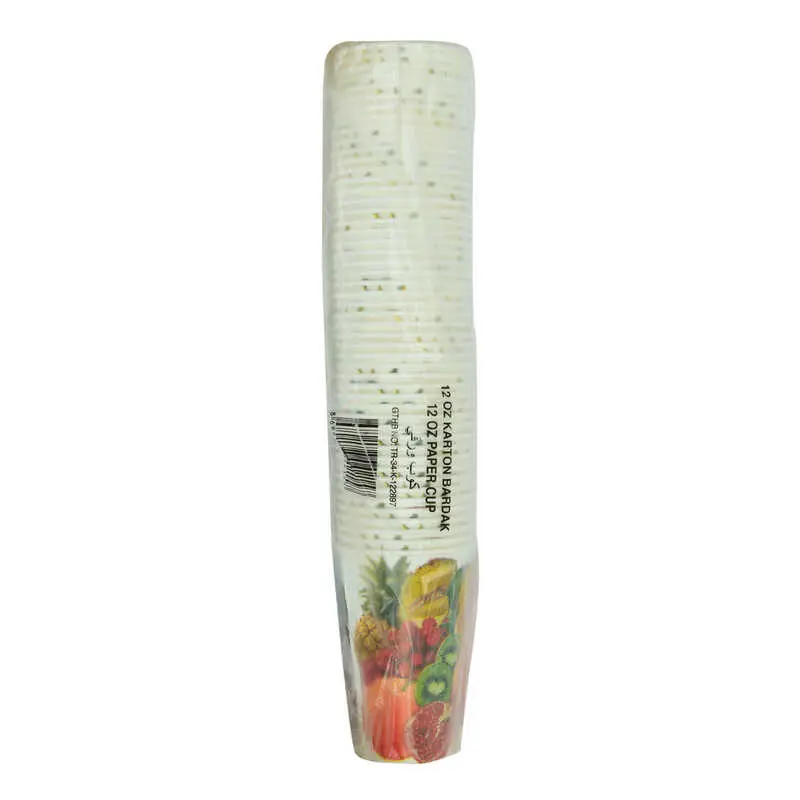 Karton Bardak 12 Oz Kullan At Çay Kahve Sıcak Kağıt Otomat Bardağı 50 li 1 Paket 4